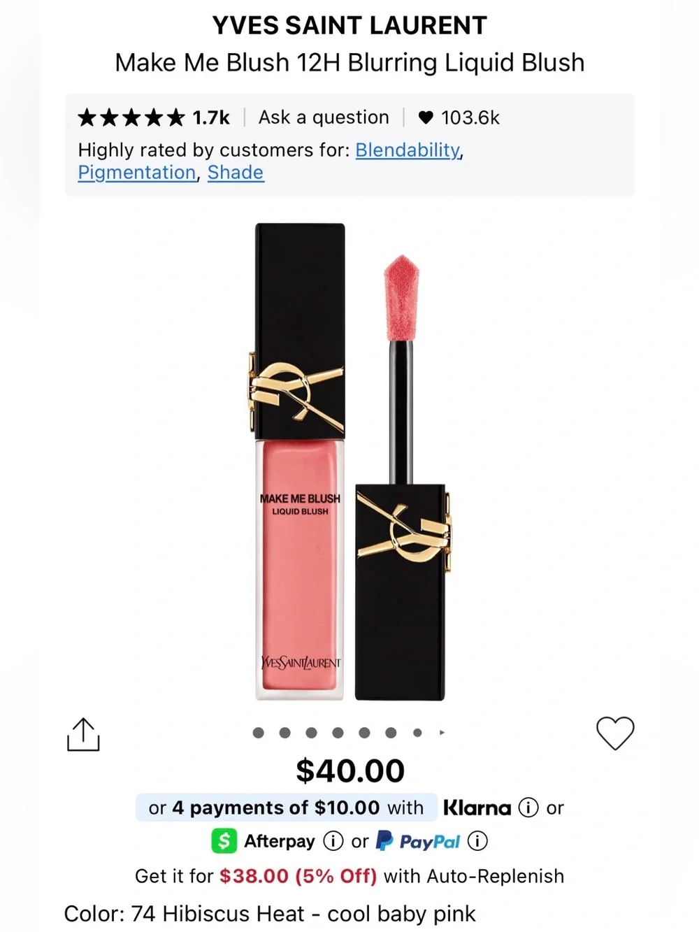 Yves Saint Laurent selling as
